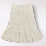 Versailles White Eyelet Lace Midi Skirt Womens Size 12 Boho Cottage Photo 0