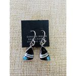 Genuine Indian Handcrafted Sterling Martinez Sterling Turquoise Onyx Earrings Photo 8