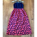 J.crew navy and pink floral maxi skirt dress size 4 petite Color Black Photo 10