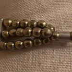 Woman’s Statement Beaded Bib Necklace Black Wood ? Bead Photo 4