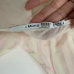 J Brand  Womens Neon Pink Yellow Stripe Sheer V Neck Cami Tank Top Size Small Photo 4