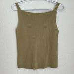 J.Crew  olive asparagus green v-neck ribbed cropped tank top size S / M Photo 2