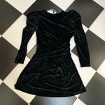 & Other Stories NWT Velvet Mini Dress Puffy Sleeves Bodycon Draped Long Sleeve 6 Photo 5