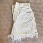RE/DONE  Cream Frayed Jean Shorts 26 Waist Photo 11