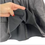 ASOS  Faux Leather Pleated Black Mini Skater Skirt Size 2 Photo 5