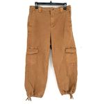 Old Navy Womens LARGE Balloon Cargo Barrel Pants Coco Pockets Drawstring Cuffs Photo 2