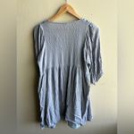 Umgee Gray Lavender floral embroidered tunic dress - 3/4 sleeves Photo 4