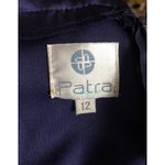 Patra one piece chiffon navy dress with attached jacket size 12 Blue Photo 11