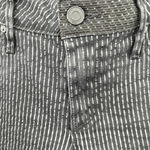 RtA Kiki Striped Kick Flare Textured Black Jeans Pants Size 26 Photo 5