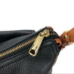 Lauren by Ralph Lauren "Asher" Hobo Black Tumbled Leather Shoulder Bag Photo 3