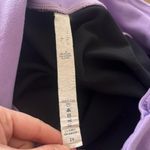 Lululemon  Black / Purple Band Slit Cropped Capri Pocket Leggings Size 8 Photo 4