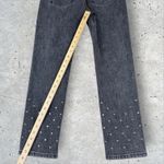 Pilcro Anthropologie  Jeans Womens 26 Black Denim High‎ Rise Slim Fit Rhinestone Photo 6