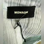 Monrow New NWT Pinstripe Gauze Flowy Jumpsuit Sea Foam Teal Cover Up Acacia $198 Photo 3