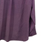 Apt. 9  Womens  Button Down Blouse Size 1X Lavender Diamond Print Casual Flowy Art Photo 4