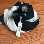 Madewell  Striped Geometric Black White Rectangular Wool Scarf NWT Photo 5