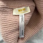 Anthropologie Maeve by  Colorblock Knit Ribbed Beanie Hat One Size Tan Pink Photo 3