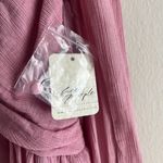 Free People NEW  Daia Puff Sleeve Pink Blouse Photo 6