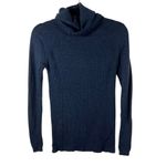 Lululemon Sweat And Savasana Sweater Navy Blue Size 4 Women’s Merino Wool Pocket Photo 1