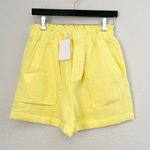 FRNCH NWT  Yellow High Waisted Tie Belt Shorts M Photo 0