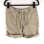 The North Face Womens Hiking Shorts Roll Up Pockets Nylon Beige 6 Long Photo 0