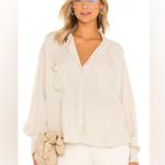 Free People EUC Erin's Jacquard Oversize Button
Front Top in Tea Medium Viscose Photo 4