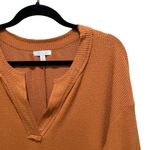 Abound  Waffle Knit Long Sleeve Shirt Sweater Burnt Orange Women’s Size Medium Photo 3