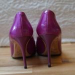 Jimmy Choo Ari Stiletto High Heels Pumps Patent Leather Hot Pink Size 36 Photo 3