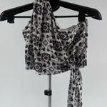 Vintage Havana One Shoulder Cropped Top Ivory Kaleidosccope Print Size Medium Photo 0