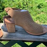 Toms  Cork Heeled Open toe  Sz 9.5W New Photo 1
