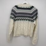 Mountain & Isles Colorful Fair Isle Cable Knit Sweater Acrylic Size SM Purple Photo 7