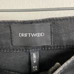 Driftwood Amelia Straight Crop 26 Black Jeans Denim Studded Womens Raw Hem Split Photo 5