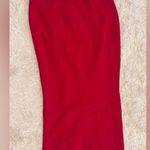 House Of CB NWOT  Martinez Cherry Red Maxi Skirt Sz L Photo 3