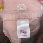 SO  light pink beige distressed midi denim Jean shorts Photo 4