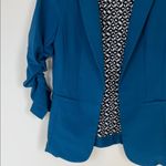 Skies Are Blue  Collarless Blazer 3/4 Sleeve Blue Sz XS Photo 1