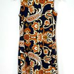 JUDE CONNALLY Beth Dress Retro Paisley Floral Navy Orange Size Small Photo 0