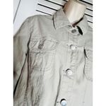 Baccini  Women's Tan Utility Jacket Button Front Cargo Pockets Size L Photo 1