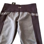 Under Armour  athletic Compression Leggings Medium Size Gray & purple crop NEW Photo 7
