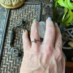 Sterling Silver Black Cz Sideways Cross Ring Silver Photo 5