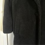 BB Dakota Black Paddington Coat Sherpa Long Line Jacket Size Medium Photo 5
