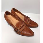 Bed Stu Cobbler series women's Brown Leather Buckle Loafer Heels Shoes Size 9 Photo 6