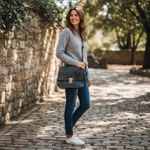 Patricia Nash Heritage Leather Satchel Crossbody Bag Black retro boho chic Photo 4