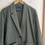 Madewell Diamond Jacquard Shaw Blazer Dark Forest Photo 2