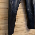 Vintage Merona Sport Sz Medium High Rise Black Leather Cargo Straight Leg Pants Photo 4