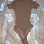 SKIMS  size XS mesh short sleeve bodysuit top sienna brown sheer kim k NWT Photo 6