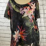 Time & Tru Women’s tropical print t-shirt XXL Photo 0