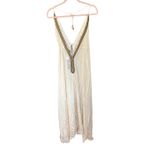 Kareena’s Embellished Silk Maxi Dress‎ One Size Halter Neck Fairy Y2K Bohemian White Size M Photo 2