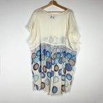 Adam Lippes Silk Chiffon Semi Sheer Abstract Polka Dot Print Kaftan Mini Dress Photo 3