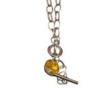 Paparazzi Yellow Crystal Charm Necklace Silver Chain Jewelry Accessory R-68 Photo 2