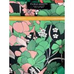 ZARA  Sateen‎ Double Tie Front 3/4 Sleeve Floral Bodysuit Size Medium Photo 3