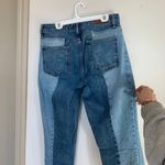 BDG  Two Tone Cutoff Mom Relaxed Straight Leg Jeans Photo 2